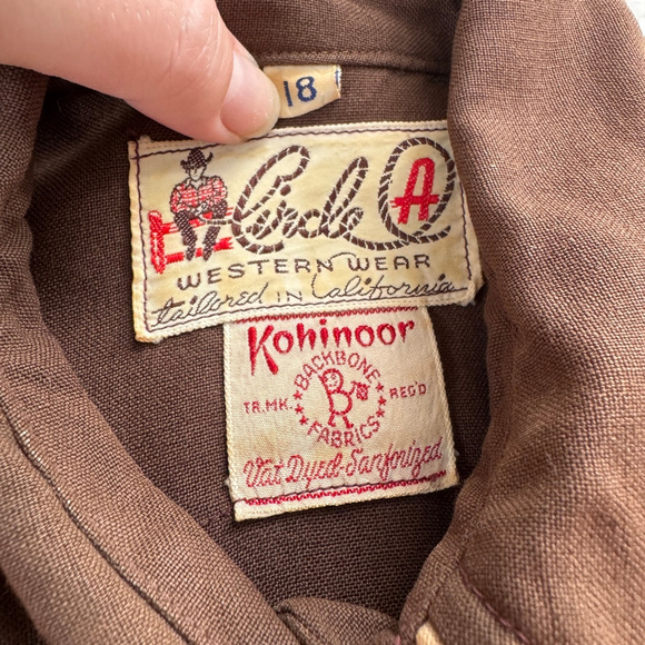 Vintage 1940's/50's western shirt by Circle A western wear • Size: S / M - Picture 3 of 8